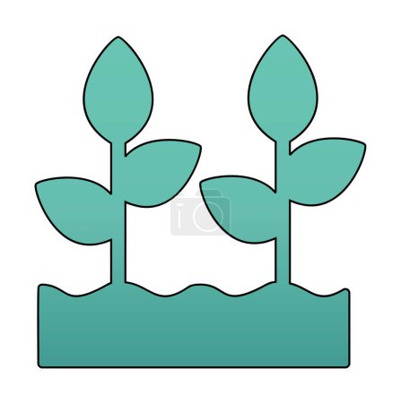 Ilustración de Plantas en crecimiento icono web, ilustración vectorial - Imagen libre de derechos
