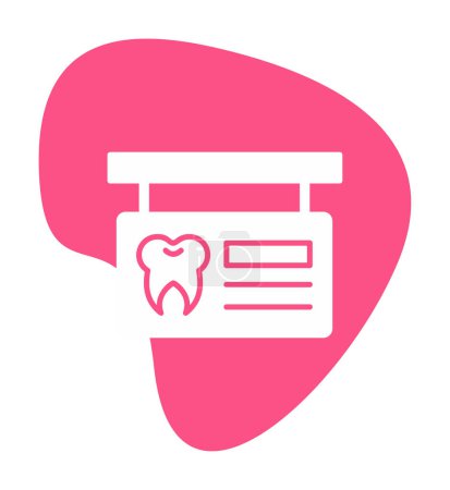 Illustration for Dental Clinic Signboard web icon, vector illustration - Royalty Free Image
