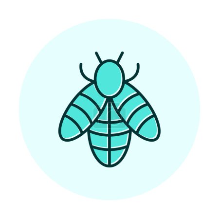Illustration for Cute bee icon, vector illustration - Royalty Free Image