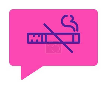 Ilustración de No Tobacco Day vector ilustración, no fumar icono de línea de color - Imagen libre de derechos