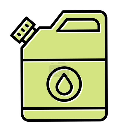 Téléchargez les illustrations : Icône de cartouche d'huile. illustration simple de l'icône vectorielle de carburant pour la conception Web - en licence libre de droit