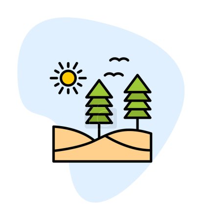 Téléchargez les photos : Forest icon, vector illustration simple design - en image libre de droit