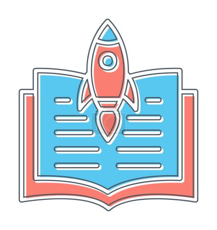 Illustration for Science Fiction book vector icon - Royalty Free Image