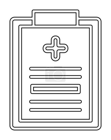 Ilustración de Icono de registros médicos. ilustración simple - Imagen libre de derechos