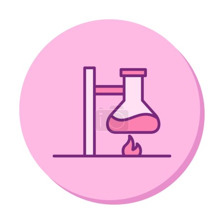 Ilustración de Simple icono experimento químico, ilustración de vectores - Imagen libre de derechos