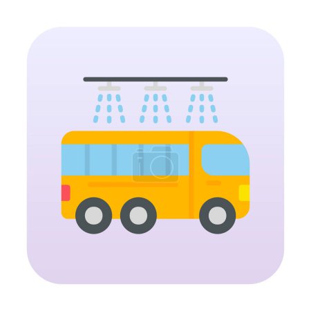 Ilustración de Icono de lavado de bus vector ilustración - Imagen libre de derechos