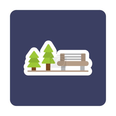 Illustration for Rest Area web icon, vector illustration - Royalty Free Image