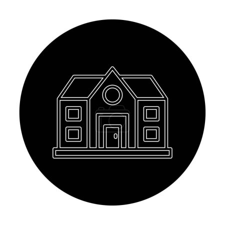 Ilustración de Casa icono plano, ilustración vectorial - Imagen libre de derechos