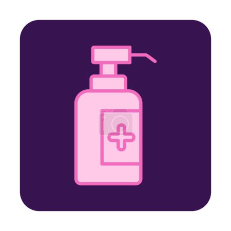 Illustration for Sanitizer bottle icon. vector illustration - Royalty Free Image
