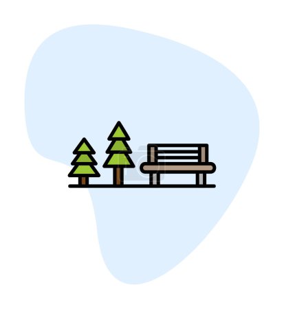 Ilustración de Área de descanso icono web, ilustración vectorial - Imagen libre de derechos