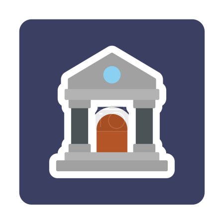 Illustration for Museum building icon vector illustration - Royalty Free Image