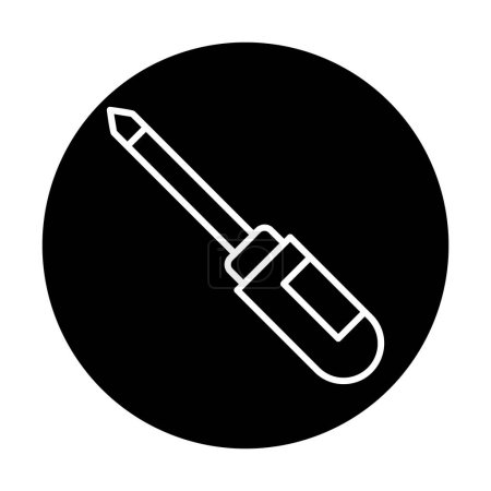 Illustration for Screwdriver tool isolated icon vector illustration - Royalty Free Image