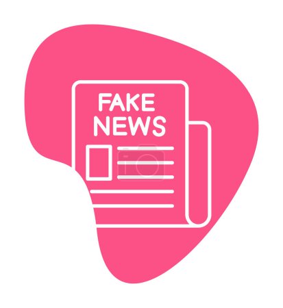 Illustration for Fake news icon in flat style, vector illustration - Royalty Free Image