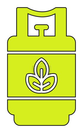 Ilustración de Diseño de ilustración de vector de icono de biogás de generación de electricidad - Imagen libre de derechos