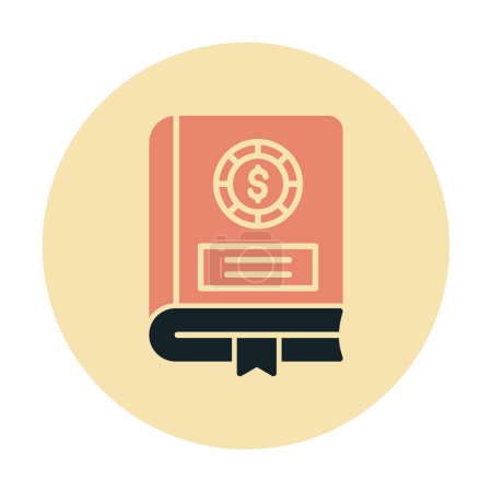 Ilustración de Simple icono del libro financiero, ilustración vectorial - Imagen libre de derechos