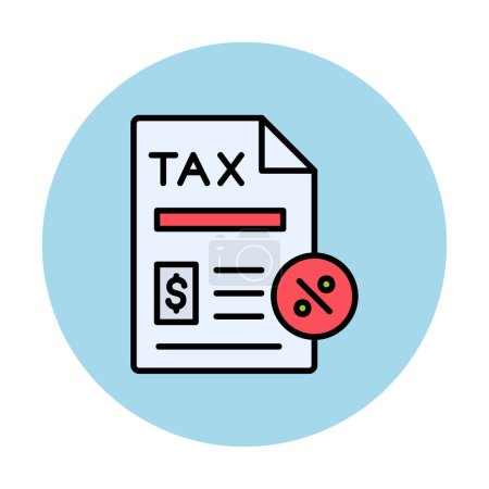 Illustration for Tax Paperwork icon, vector illustration - Royalty Free Image