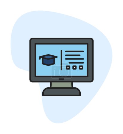 Ilustración de Vector ilustración del icono de la educación en línea - Imagen libre de derechos