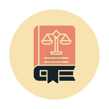 Téléchargez les illustrations : Livre de droit. icône web illustration simple - en licence libre de droit