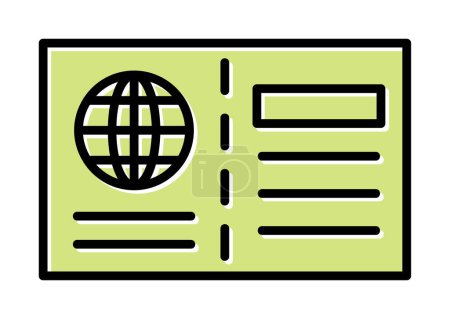 Ilustración de Icono de la tarjeta postal, vector ilustración diseño simple - Imagen libre de derechos