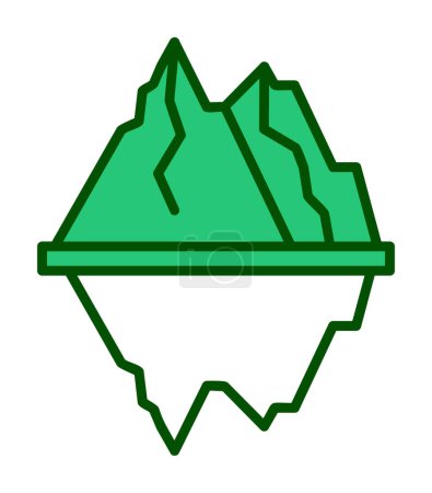 Ilustración de Iceberg icono de vector aislado en el fondo. - Imagen libre de derechos