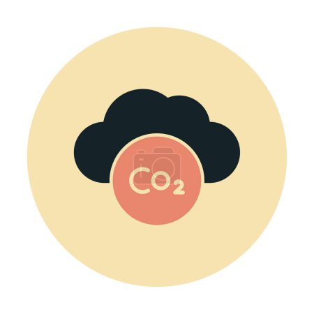 Wolke mit Co 2 Emissionen Icon Vektor Illustration Design