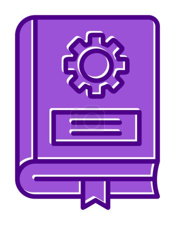Illustration for Mechanic book flat icon, vector illustration - Royalty Free Image