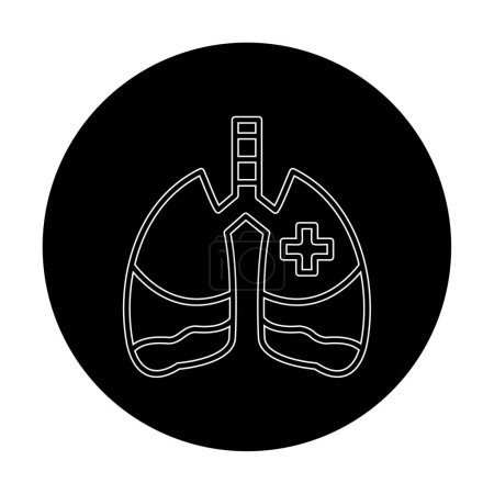 Téléchargez les illustrations : Icône des poumons, illustration vectorielle - en licence libre de droit