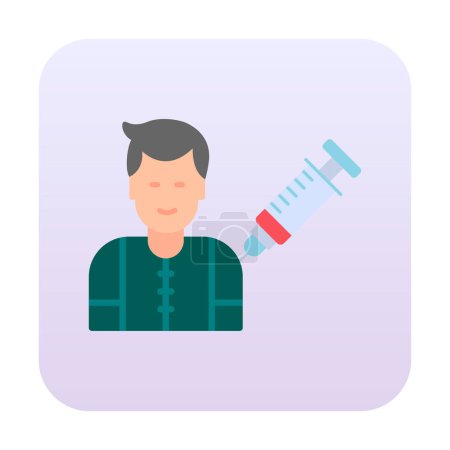 Illustration for Vaccination web icon, vector illustration - Royalty Free Image