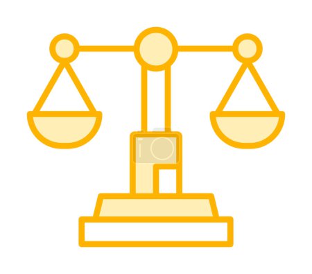 Illustration for Abstract  justice scale  icon  illustration design - Royalty Free Image
