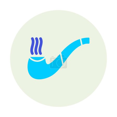 Téléchargez les illustrations : Tabac fumer pipe icône, illustration vectorielle - en licence libre de droit