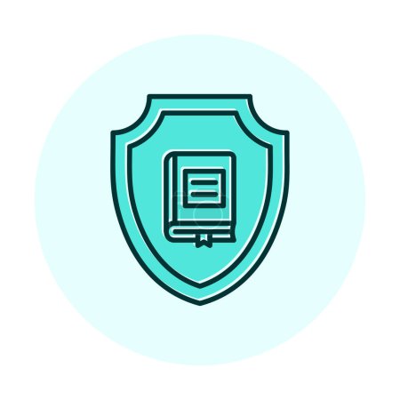 Illustration for Protect Book icon, simple style, vector illustration - Royalty Free Image