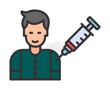 Téléchargez les illustrations : Icône web de vaccination, illustration vectorielle - en licence libre de droit