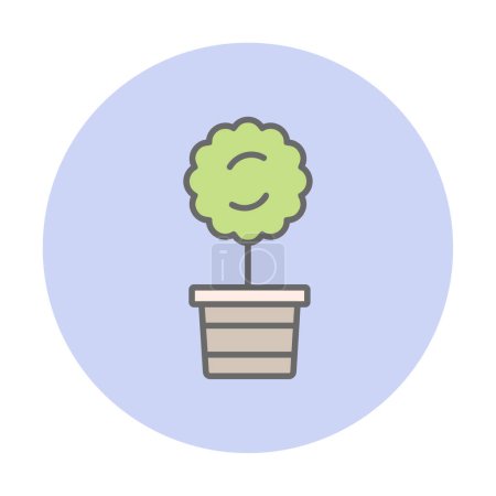 Téléchargez les illustrations : Illustration vectorielle d'icône de plante de Myrtus - en licence libre de droit