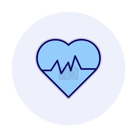 Ilustración de Latido del corazón icono de pulso, vector de ilustración - Imagen libre de derechos