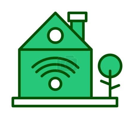 Ilustración de Casa inteligente icono de vector de color - Imagen libre de derechos