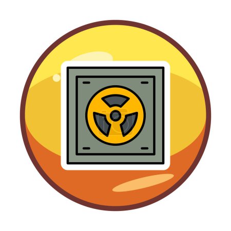 Illustration for Radioactive icon, vector illustration - Royalty Free Image
