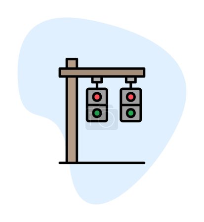 Illustration for Traffic Lights web icon, vector illustration - Royalty Free Image