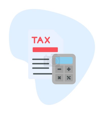 Téléchargez les illustrations : Illustration vectorielle de l'icône de calcul fiscal - en licence libre de droit