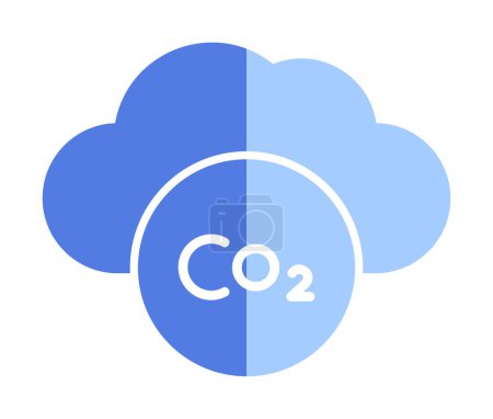 nube con co 2 emisiones icono vector ilustración diseño