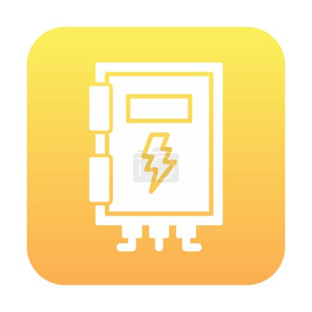 power icon, vector illustration. High Voltage Box              