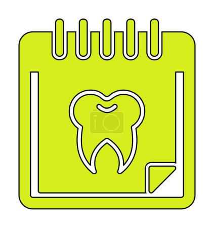 Illustration for Dental appointment icon from, vector illustration - Royalty Free Image