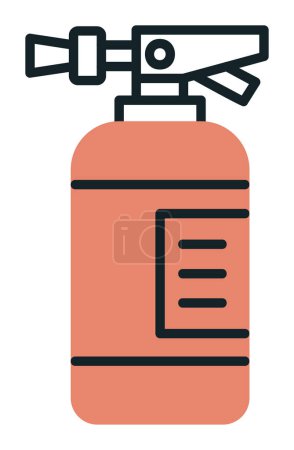 Ilustración de Extintor de incendios plano. vector icono web - Imagen libre de derechos