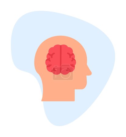 Illustration for Brain icon in trendy style  background - Royalty Free Image