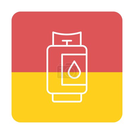 Téléchargez les illustrations : Gas Cylinder Icon vector illustration  design - en licence libre de droit