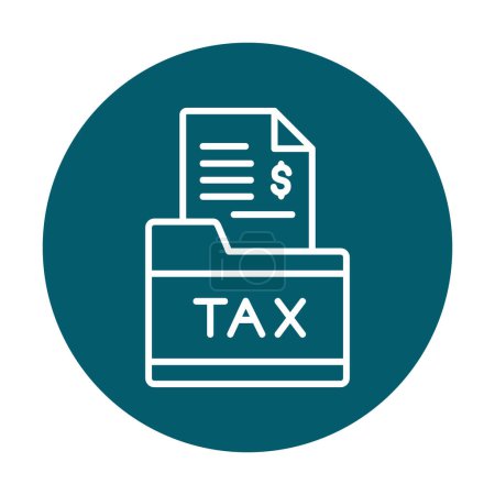 Illustration for Tax Folder web icon, vector illustration - Royalty Free Image