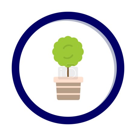 Ilustración de Myrtus planta icono vector ilustración - Imagen libre de derechos