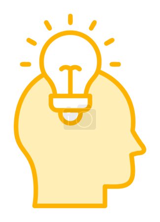 Illustration for Brain icon vector isolated on  background - Royalty Free Image