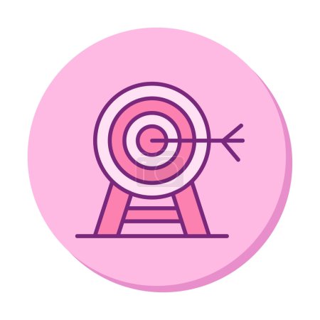Illustration for Flat target goal icon in vector. logotype - Royalty Free Image