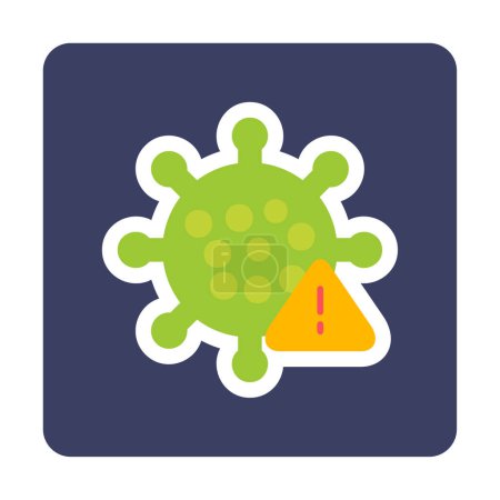 Photo for Corona virus icon, covid-19 pandemic disease symbol, line style vector icon - Royalty Free Image