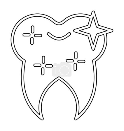 Ilustración de Ilustración sana diente limpio icono médico vector - Imagen libre de derechos